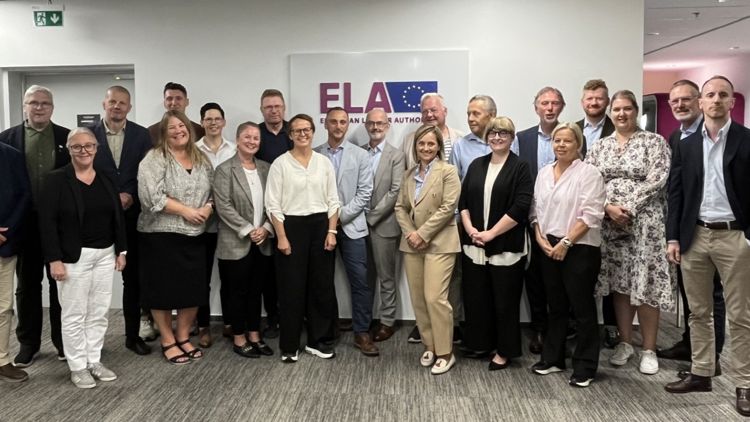 Gruppebilde fra møte i European Labour Authority (ELA) i Bratislava